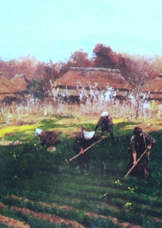 浅井忠、【春畝】、人気作品、希少画集・額装画、日本製新品額にて額装付、状態良好、送料無料