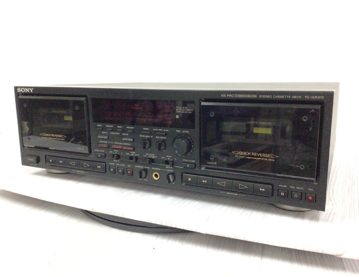 SONY TC-WR870　ダブルカセットデッキ　動作品 SONY カセットテープデッキ TC-WR870の修理