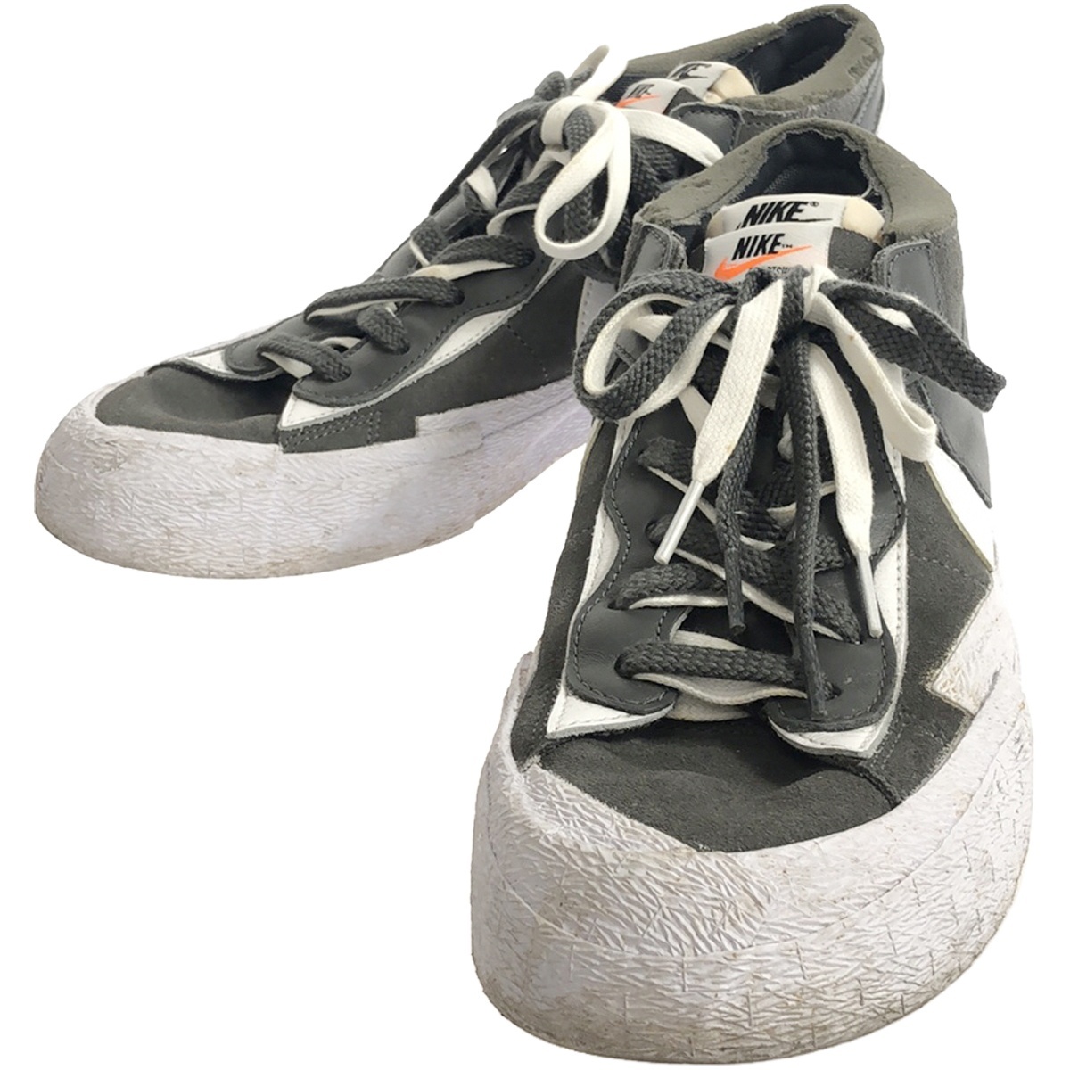 sacai×NIKE サカイ ナイキ BLAZER LOW ローカットスニーカー DD1877-002 ホワイト×グレー 28.5cm ITE8Z3RTEPLX