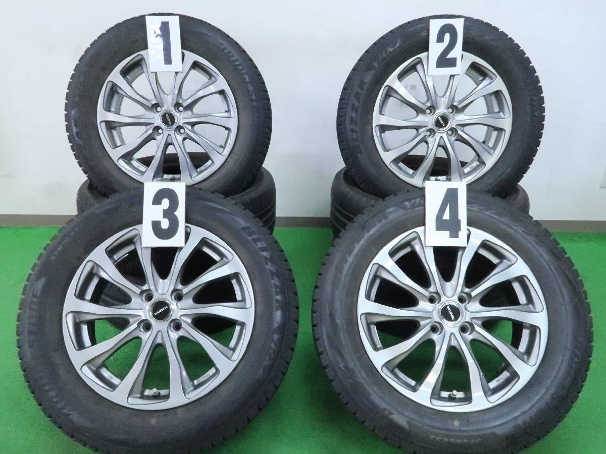 ライズ ロッキー 等 4本 社外 16インチ ホイール 6J +40 4H PCD100 スタッドレス ブリヂストン ブリザック VRX2 195/65R16 HV車装着不可