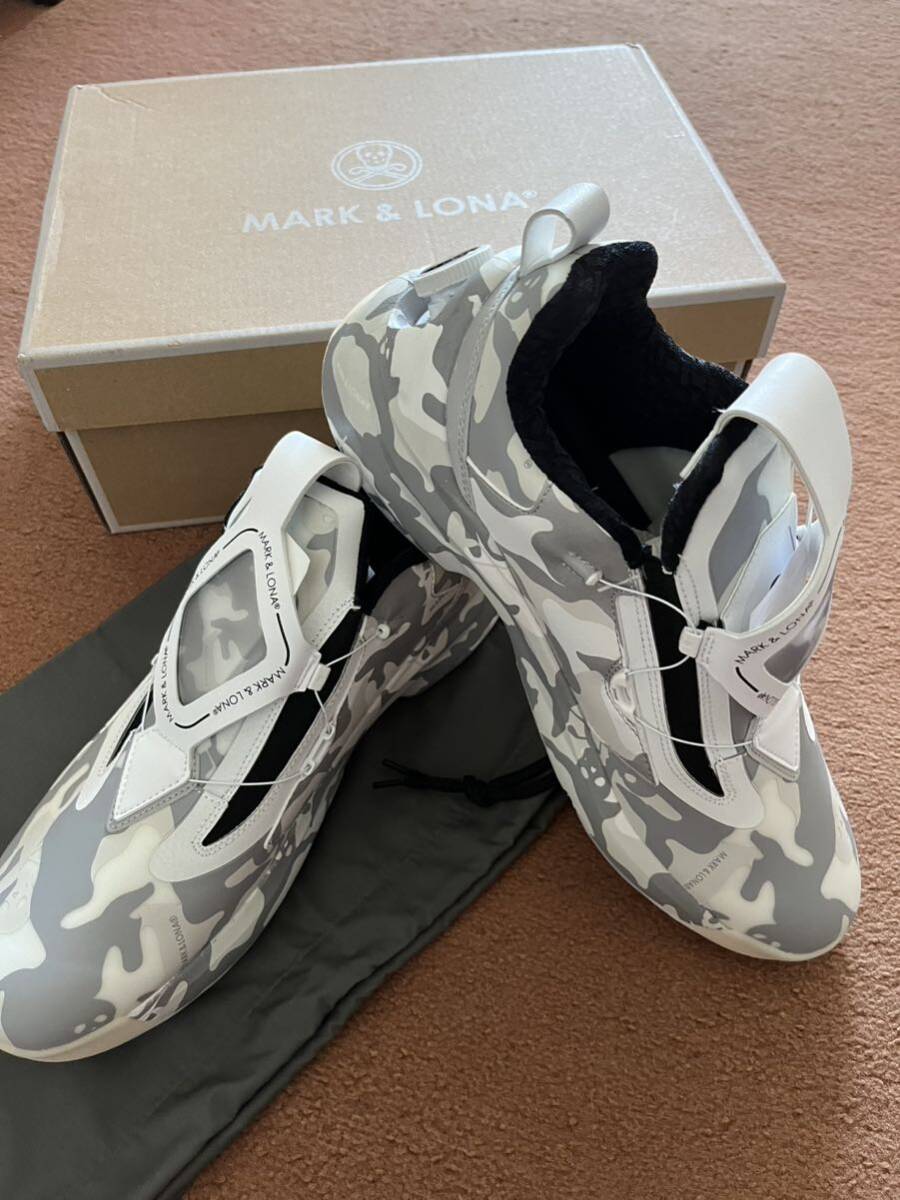 ☆★ 新品 MARK&LONA マークアンドロナ Atrium Spikeless Shoes | MEN ホワイト/グレイ カモフラ 28cm☆★