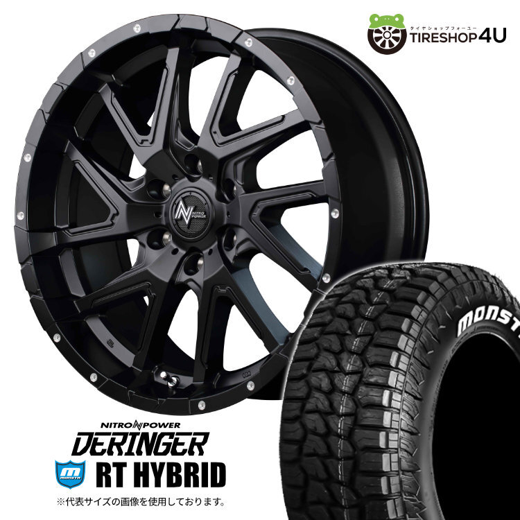 4本セット ナイトロパワー デリンジャー DERINGER 20x8.5J 6/139.7 +20 SGBK MONSTA モンスタ RTハイブリッド R/T 285/50R20 WL FJ