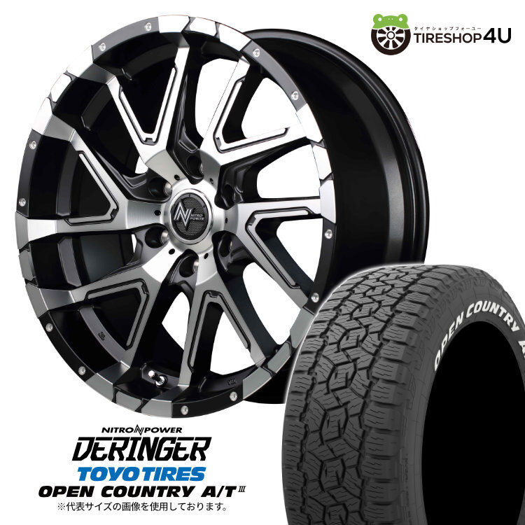 4本セット NITROPOWER DERINGER 20x8.5J 6/139.7 +20 SGBP TOYO OPEN COUNTRY A/T3W 285/50R20 ホワイトレター FJクルーザー など