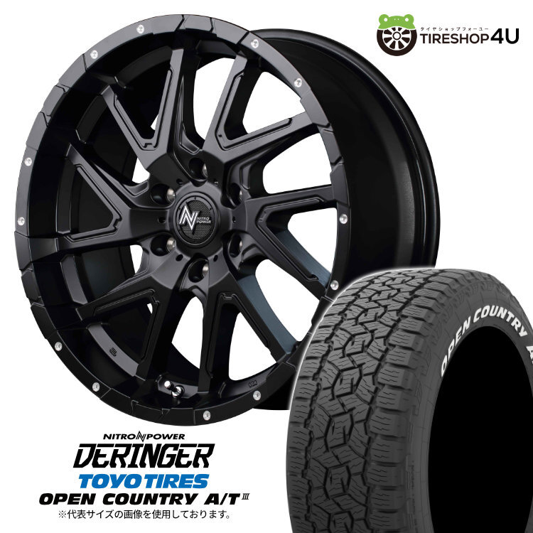 4本セット ナイトロパワー デリンジャー DERINGER 20x8.5J 6/139.7 +20 SGBK TOYO トーヨー オープンカントリーA/T3W 275/55R20 WL FJ