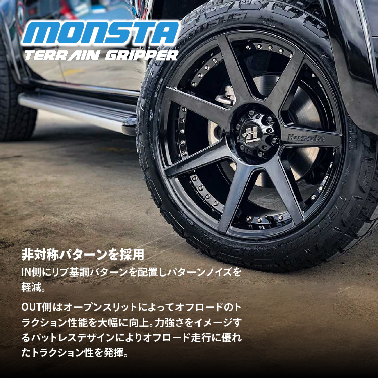 4本セット ナイトロパワー デリンジャー DERINGER 20x8.5J 6/139.7 +20 SGBK MONSTA モンスタ テレーングリッパー A/T 285/50R20 WL FJ