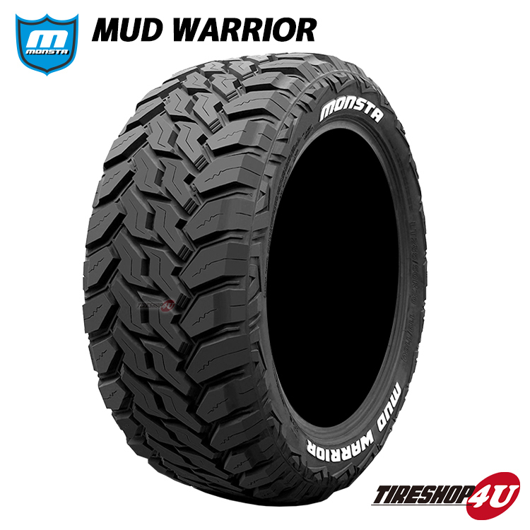 4本セット NITROPOWER DERINGER 20x8.5J 6/139.7 +20 SGBK MONSTA MUD WARRIOR M/T 285/50R20 ホワイトレター FJクルーザー など