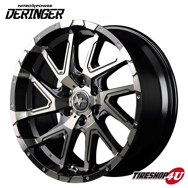 4本セット NITROPOWER DERINGER 20x8.5J 6/139.7 +20 BMP MONSTA RT HYBRID R/T 275/55R20 ホワイトレター FJクルーザー など