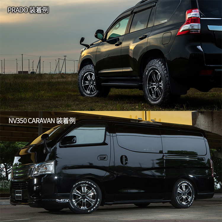 4本セット NITROPOWER CROSS CLAW 15x6.0J 6/139.7 +33 BMM HANKOOK Vantra LT RA18 195/80R15 ハイエース 200系