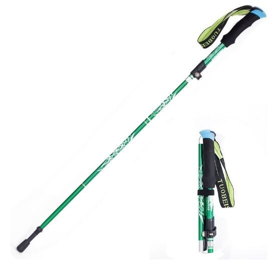2本セット登山ウォーキング軽量トレッキングポールステッキ杖アルミ制リハビリ散歩階段コンパクトストックかばん収納アウトドア用品