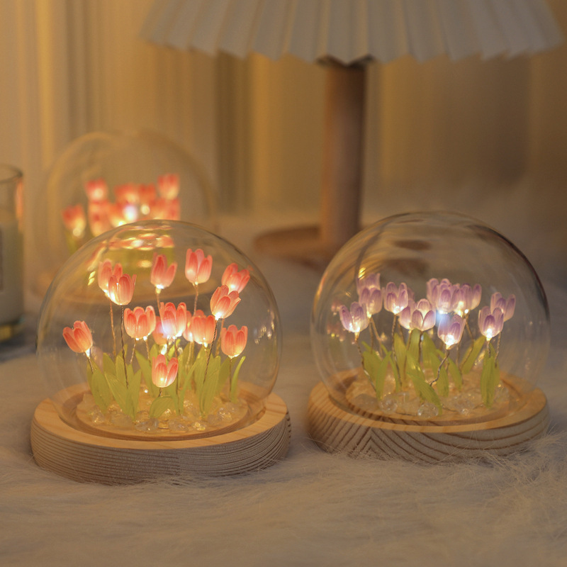  тюльпан свет DIY стол лампа DIY 16шт.@. тюльпан свет тип аккумулятора /USB подача тока тип непрямое освещение LED свет 3 выбор цвета /1 пункт 