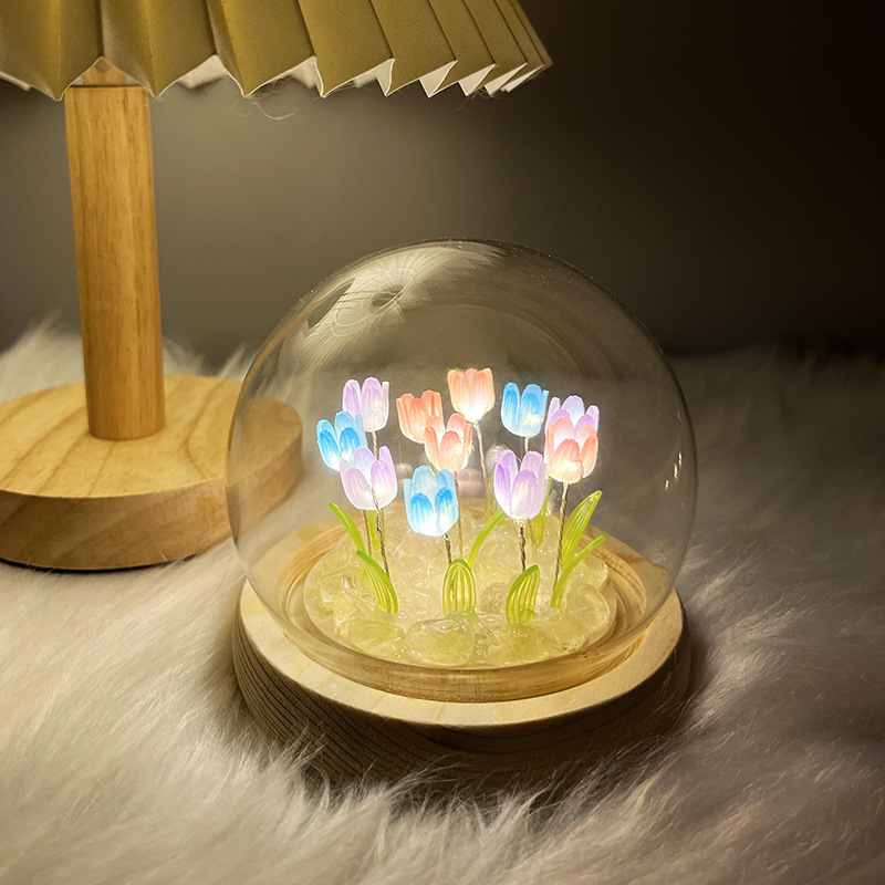  тюльпан свет DIY стол лампа DIY 16шт.@. тюльпан свет тип аккумулятора /USB подача тока тип непрямое освещение LED свет 3 выбор цвета /1 пункт 