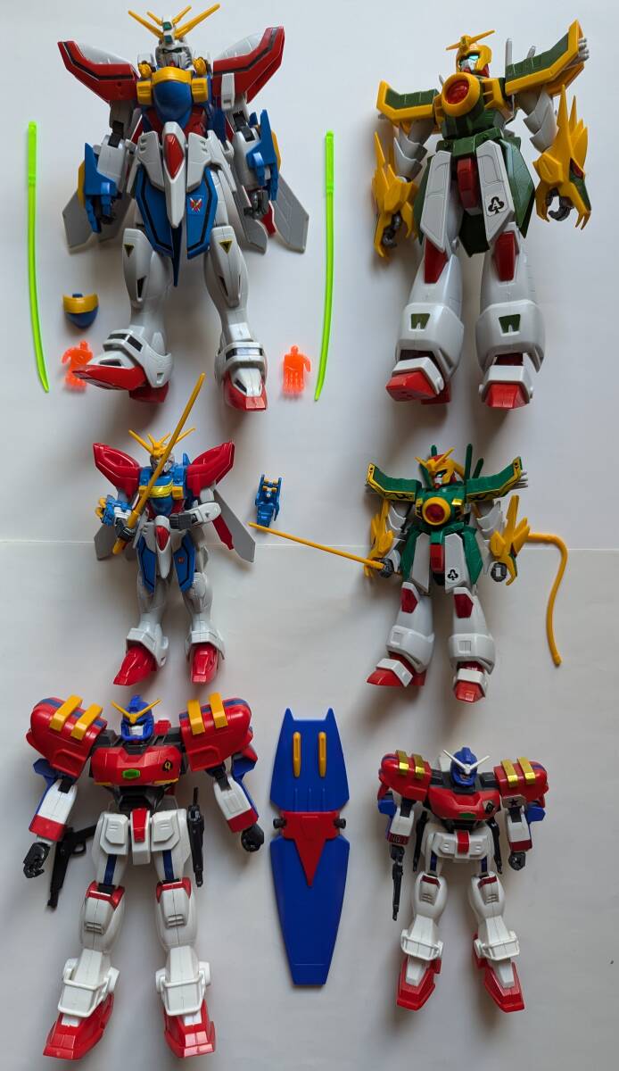 ■即決■ジャンク品 破損 欠品 難あり 現状品 当時物 機動武闘伝Gガンダム ガンプラ旧キット 完成品セット 1/100 1/144 ドラゴンガンダム他