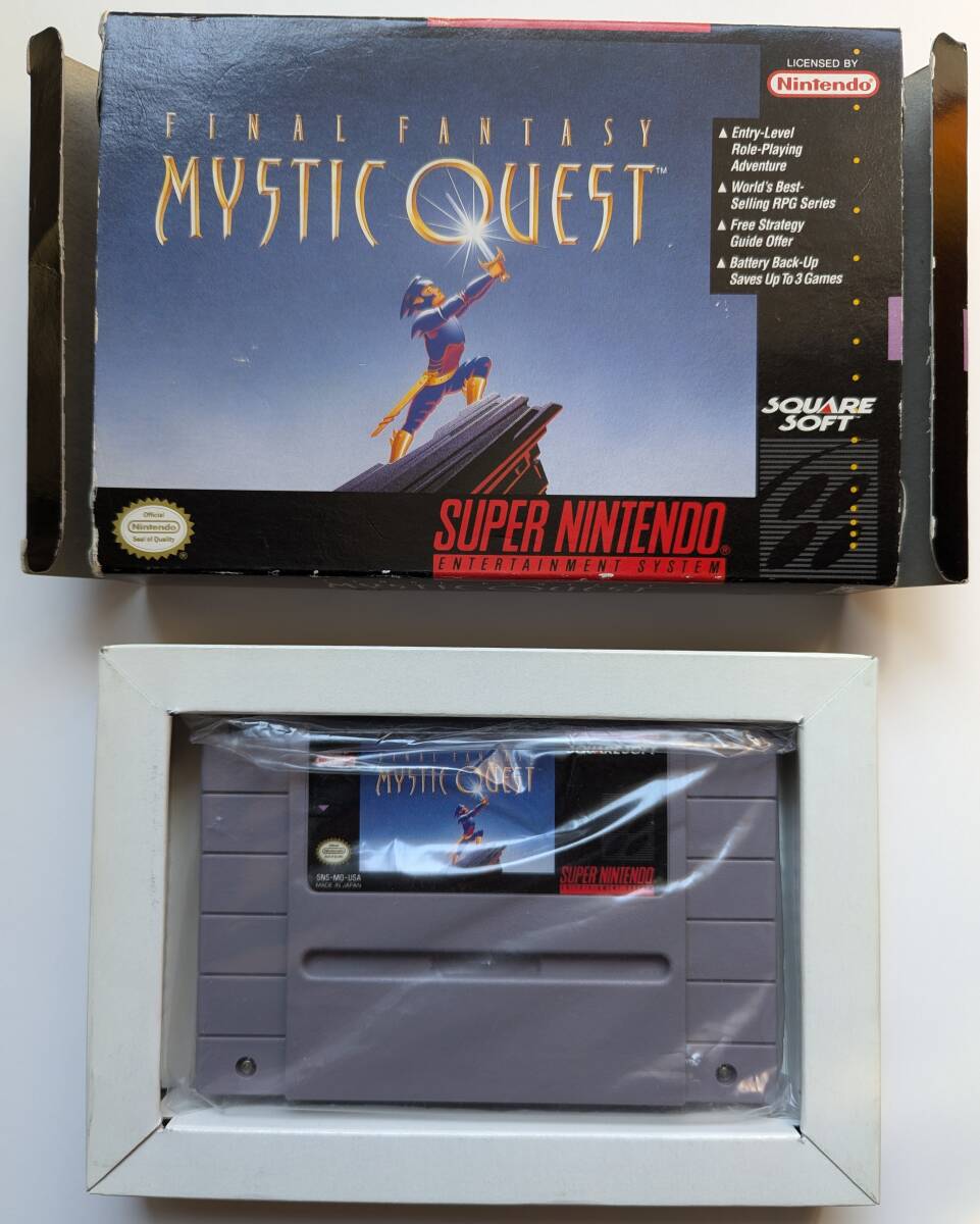 ■即決■SNESソフト 北米版 FINAL FANTASY MYSTIC QUEST 箱・説明書付き 1992 ファイナルファンタジーUSA ミスティッククエスト 海外版 SFC
