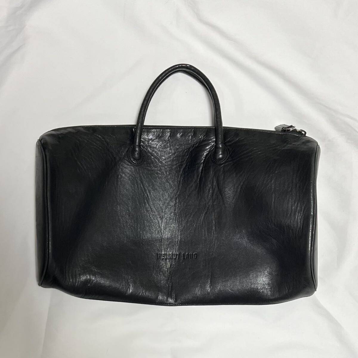本人期 HELMUT LANG ミニボストンバッグ レザー バンドバッグ 本人期 HELMUT LANG ミニボストンバッグ レザー バンドバッグ