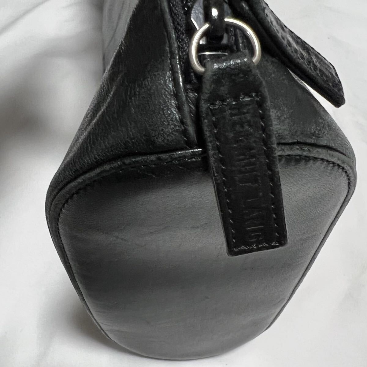 本人期 HELMUT LANG ミニボストンバッグ レザー バンドバッグ 本人期 HELMUT LANG ミニボストンバッグ レザー バンドバッグ