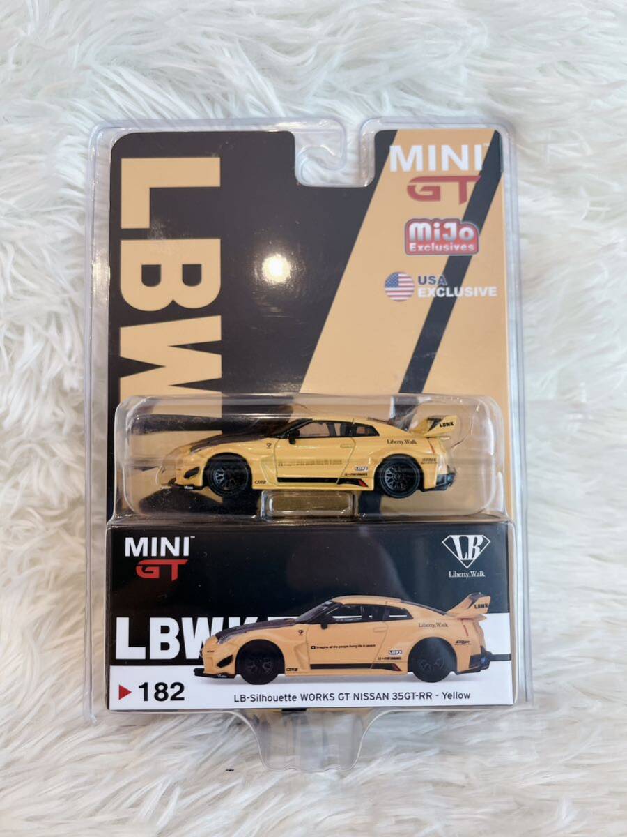 未開封未使用品 MINI GT 182 LB Silhouette WORKS GT NISSAN 35GT-RR Yellow