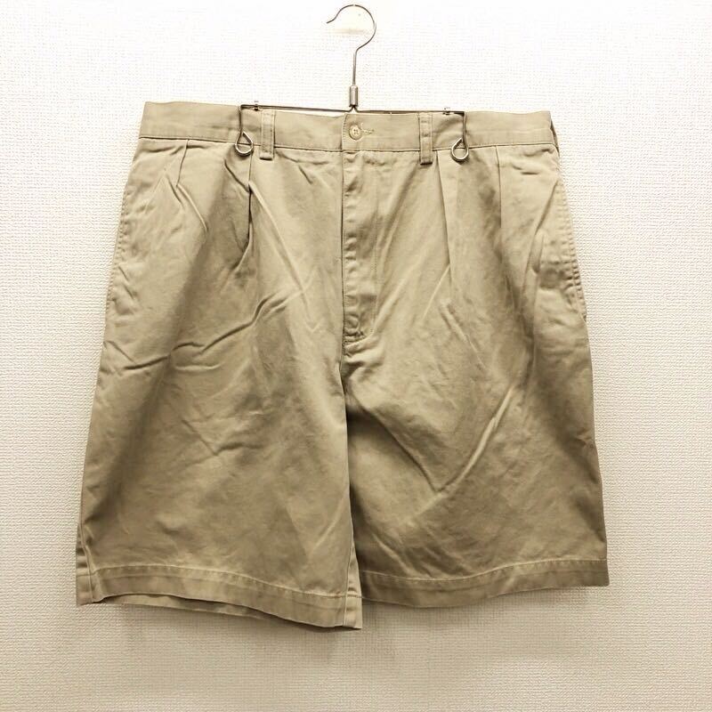 【FH240】POLO by Ralph Lauren W35 ツータック チノハーフパンツ ベージュ ブランド古着 ポロ ラルフローレン ショートパンツ 送料無料