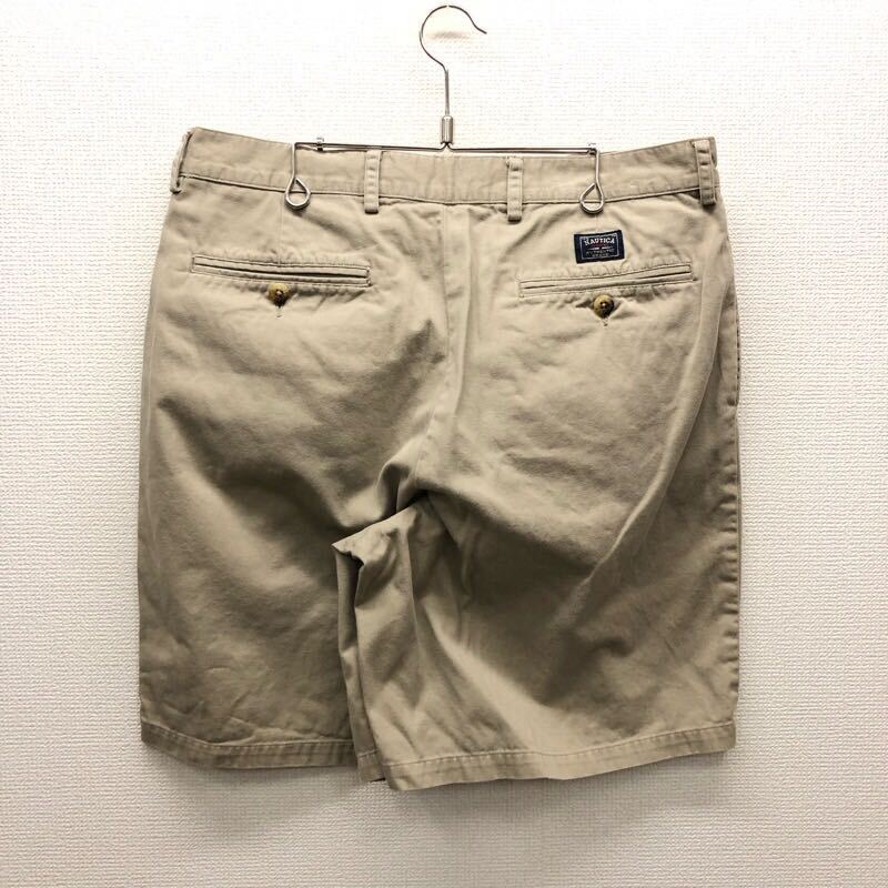[FH270]NAUTICA W34 two tuck chino шорты бежевый мужской бренд б/у одежда Nautica шорты бесплатная доставка 