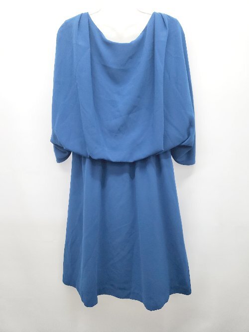 * Ray BEAMS Ray Beams simple plain waist switch short sleeves Mini One-piece size 0 blue lady's P