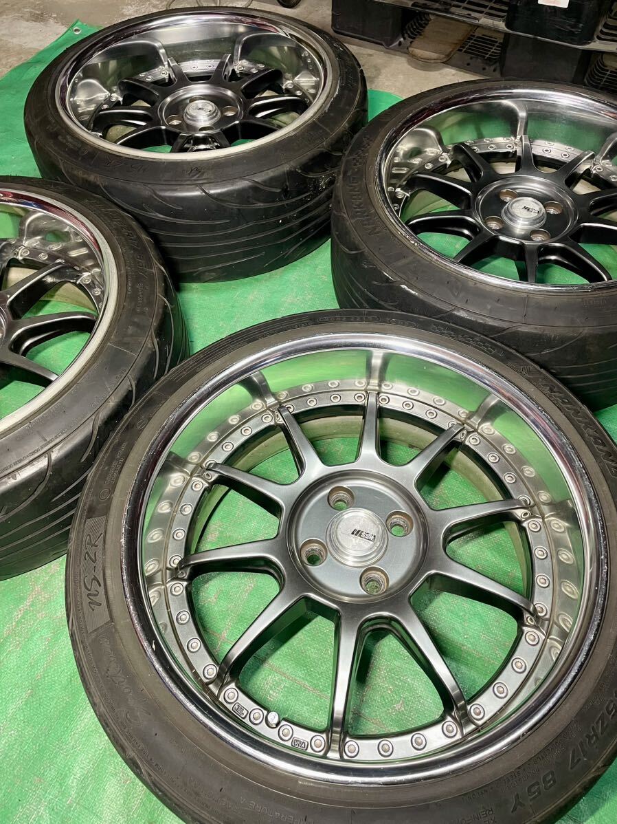 希少サイズ！ SSR プロフェッサー SP3-R 17インチ 4穴 PCD100 8J オフセット11 タイヤ・ホイール 4本セット SPEED STAR TANABE タナベ_画像2