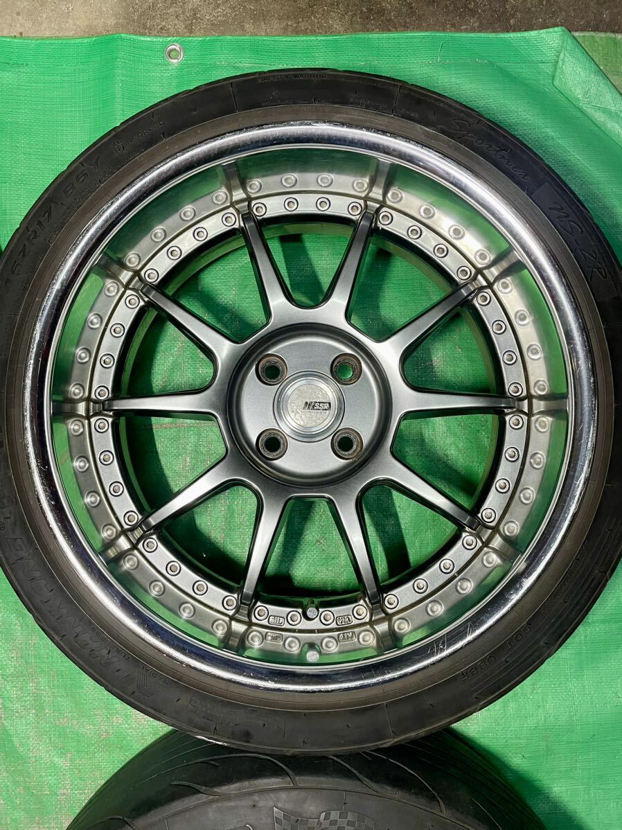 希少サイズ！ SSR プロフェッサー SP3-R 17インチ 4穴 PCD100 8J オフセット11 タイヤ・ホイール 4本セット SPEED STAR TANABE タナベ_画像6