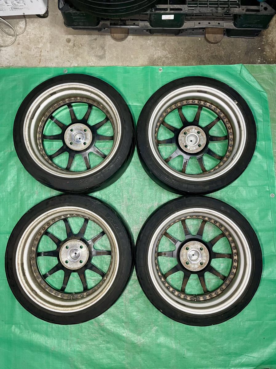 希少サイズ！ SSR プロフェッサー SP3-R 17インチ 4穴 PCD100 8J オフセット11 タイヤ・ホイール 4本セット SPEED STAR TANABE タナベ_画像9