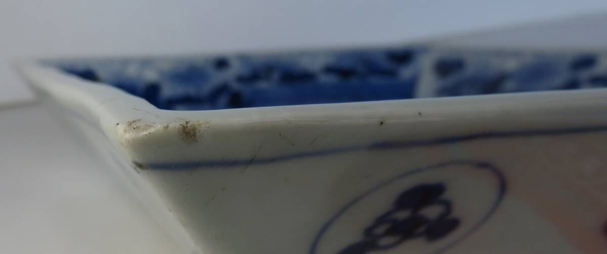 старый Imari угол тарелка 1 листов пейзаж цветок