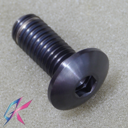 64チタンボルト ボタンヘッドM8x20 (低頭16mm) ブラック