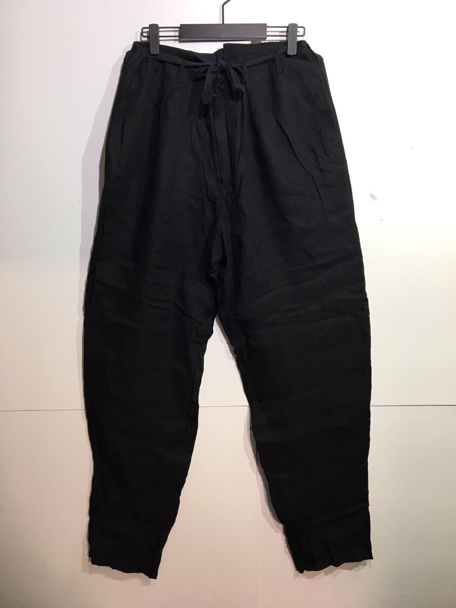 Yohji Yamamoto pour homme 麻パンツ 紺黒 Yohji Yamamoto pour homme 麻パンツ 紺黒