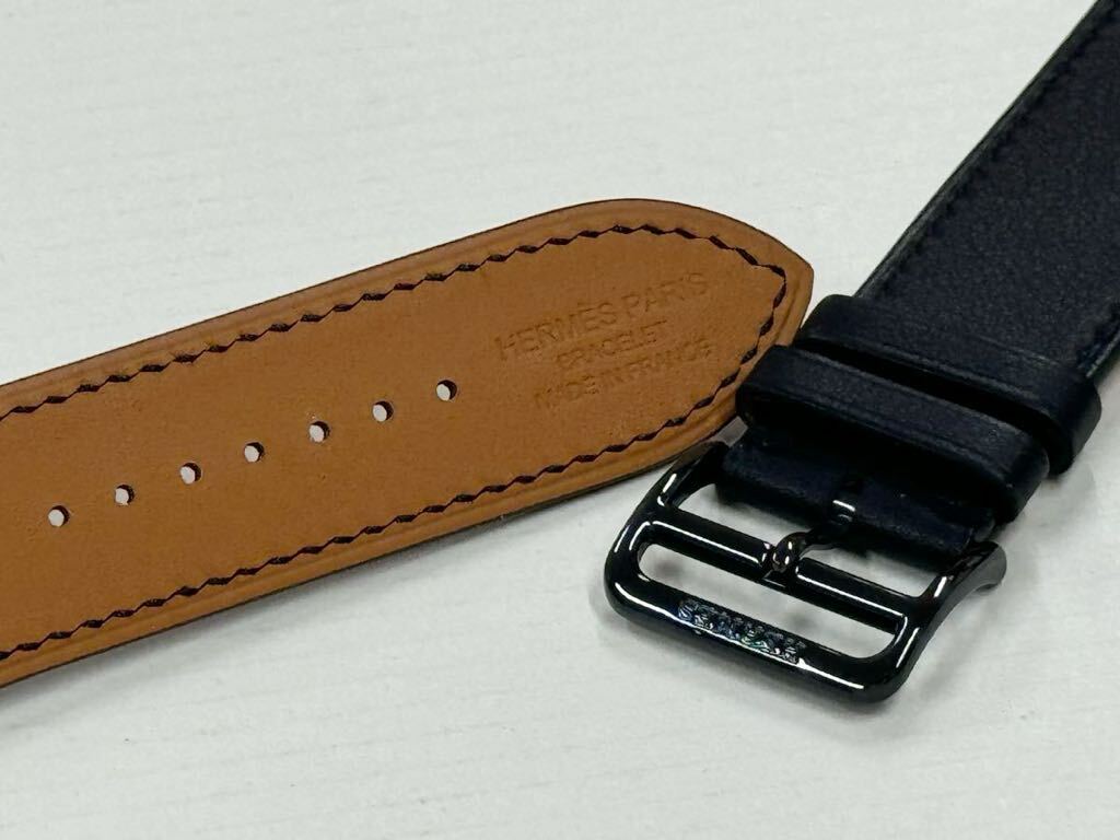 2644 ほぼ未使用　Apple Watch エルメス　ブラック　レザー 新品未開封Apple Watch Hermès 44mm ブラック レザー - メルカリ