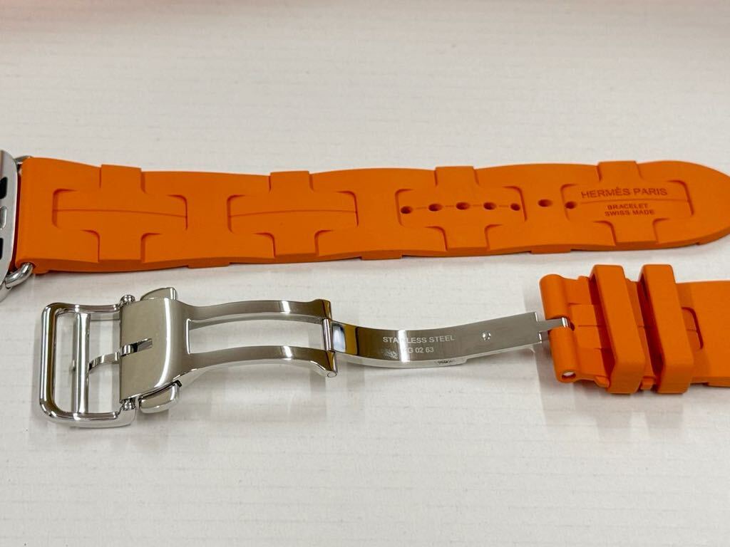 ☆即決 Series9 キリム Apple Watch Hermes 45mm 44mm オレンジ シンプルトゥールストラップ アップルウォッチ エルメス 457 ☆即決 Series9 キリム Apple Watch Hermes 45mm 44mm オレンジ シンプルトゥールストラップ アップルウォッチ エルメス 457