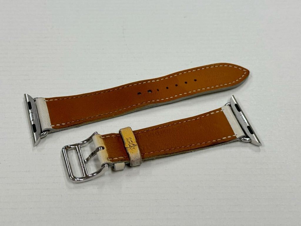 即決 Apple Watch Hermes 41mm 40mm 白 シンプルトゥール レザー 即決 Apple Watch Hermes 41mm 40mm 白 シンプルトゥール レザー