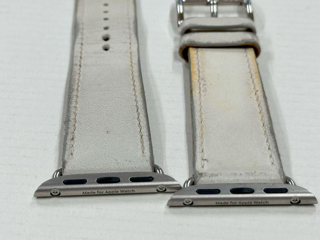 即決 Apple Watch Hermes 41mm 40mm 白 シンプルトゥール レザー 即決 Apple Watch Hermes 41mm 40mm 白 シンプルトゥール レザー
