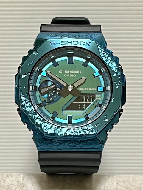 CASIO G-SHOCK GM-2140GEM-2AJR 40周年記念モデル Adventurer’s Stone Series メタルベゼル　ブルー・ブラック