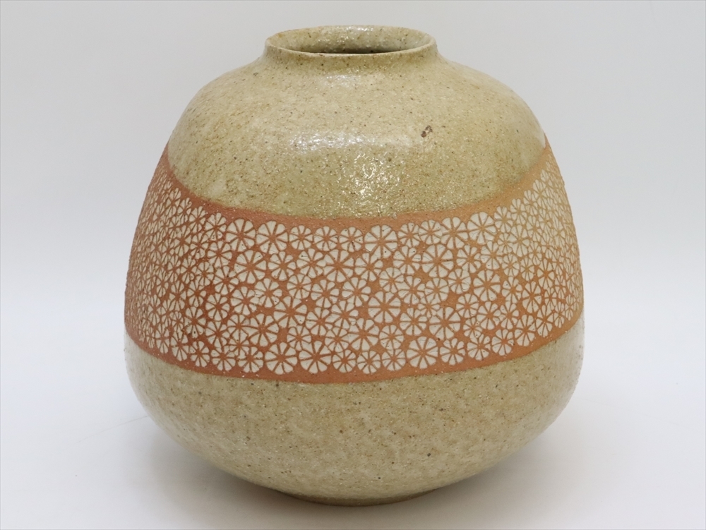 斎藤銘 象嵌七宝 菊花図花瓶 | 明治工芸・明治金工の販売専門店
