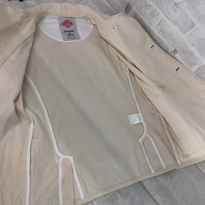 DANTON ダントン コットン キャンバス ラウンドカラージャケット SIZE: 34 レディース 生成り LH632024081803_画像8