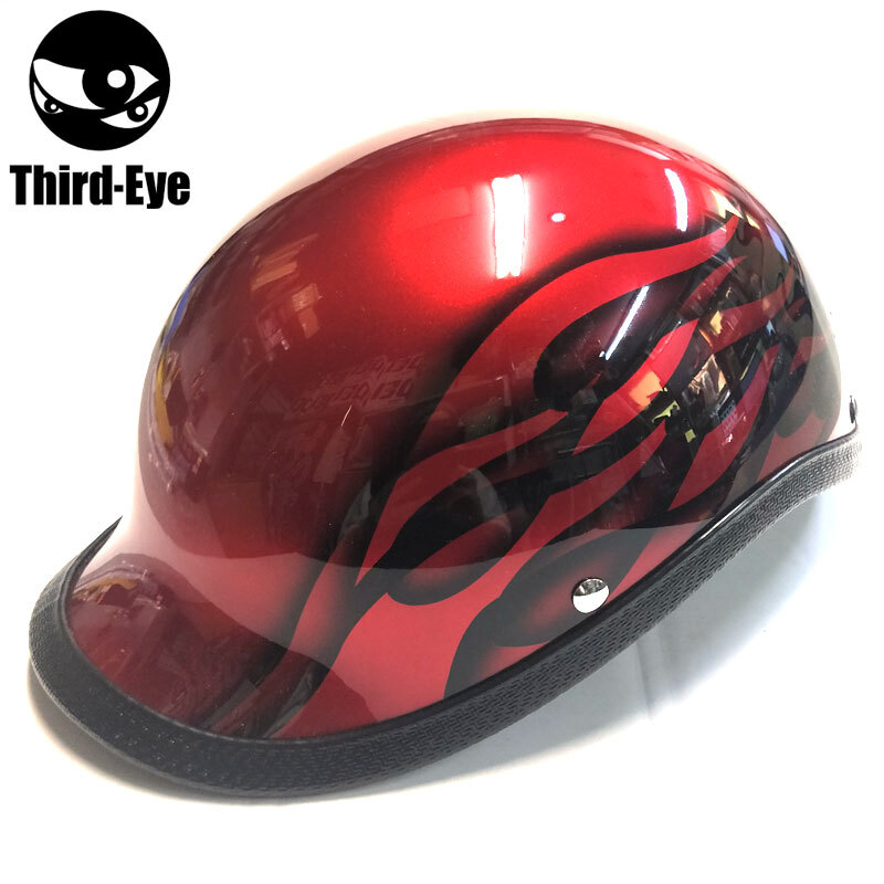Third-Eye　サードアイ　装飾用 カスタムペイント ハーフヘルメット　タイプ：ベッカー　サイズ：フリー（約60cm）T-b07