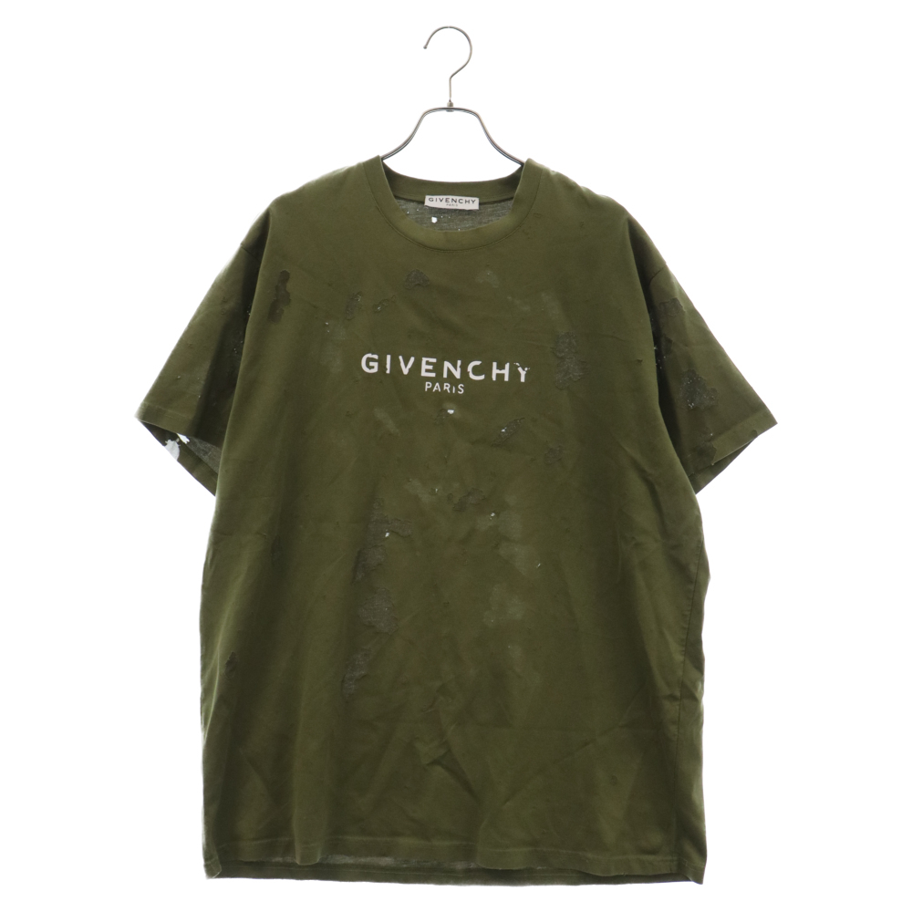GIVENCHY ジバンシィ デストロイ ダメージ加工半袖Tシャツ GIVENCHY ジバンシィ デストロイ ダメージ加工半袖Tシャツ