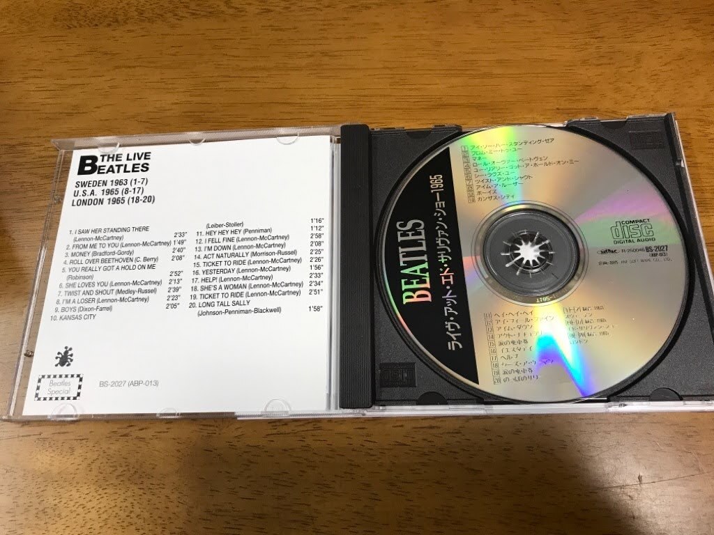 W6/CD ビートルズ ライブ?アット?エド?サリヴァン?ショー 1965 BS-2027 帯付き