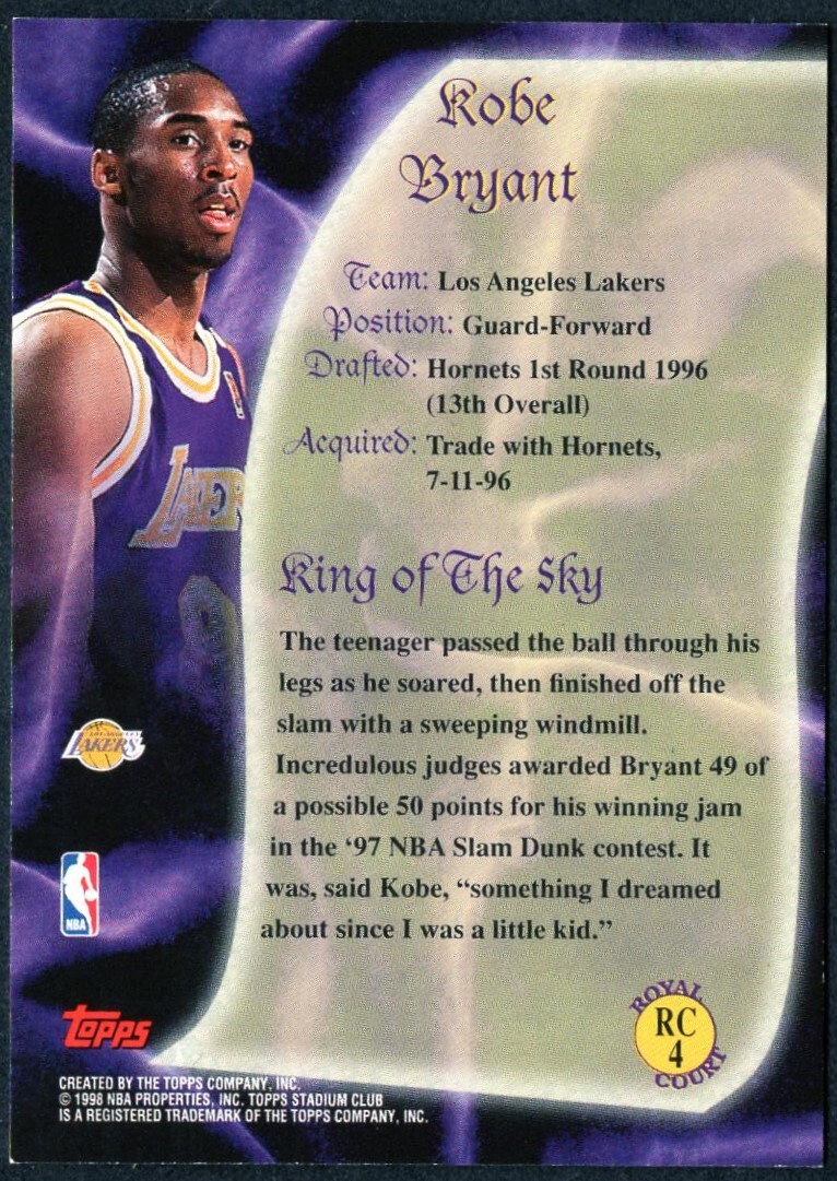 NBA カード コービー・ブライアント KOBE RC 1999