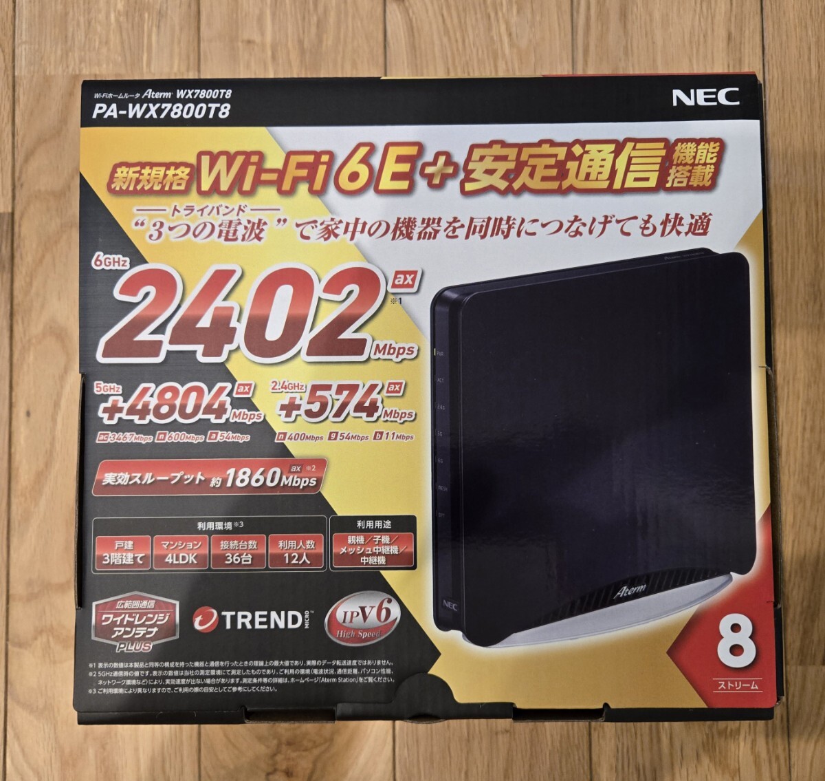 NEC WiFiルーター PA-WX7800T8 送料無料
