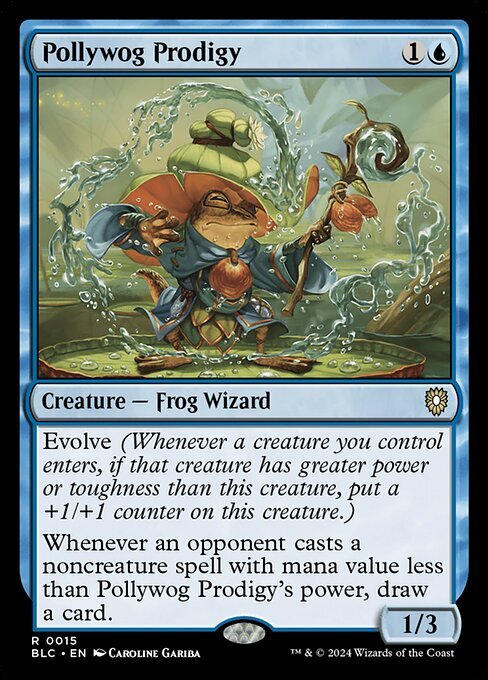 MTG ■青/英語版■(015)《両生類の神童/Pollywog Prodigy》ブルームバロウ：統率者 BLC 青R