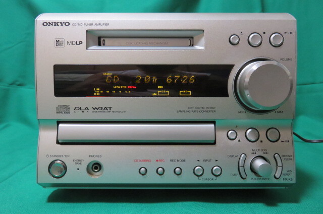 ONKYO CD/MD チューナーアンプ FR-X9 (CD/MD動作確認、ジャンク品）
