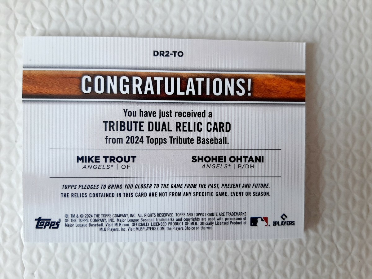 2024 Topps tribute トラウト 大谷翔平 デュアルレリック|Yahoo 2024 Topps tribute トラウト 大谷翔平 デュアルレリック|Yahoo