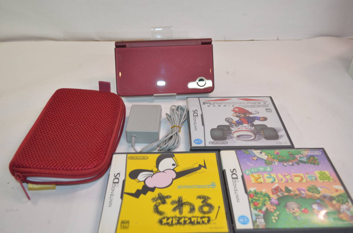 ★ソフト3本付き 美品 動作良好★dsill 本体 ワインレッド★任天堂 ニンテンドー nintendo★