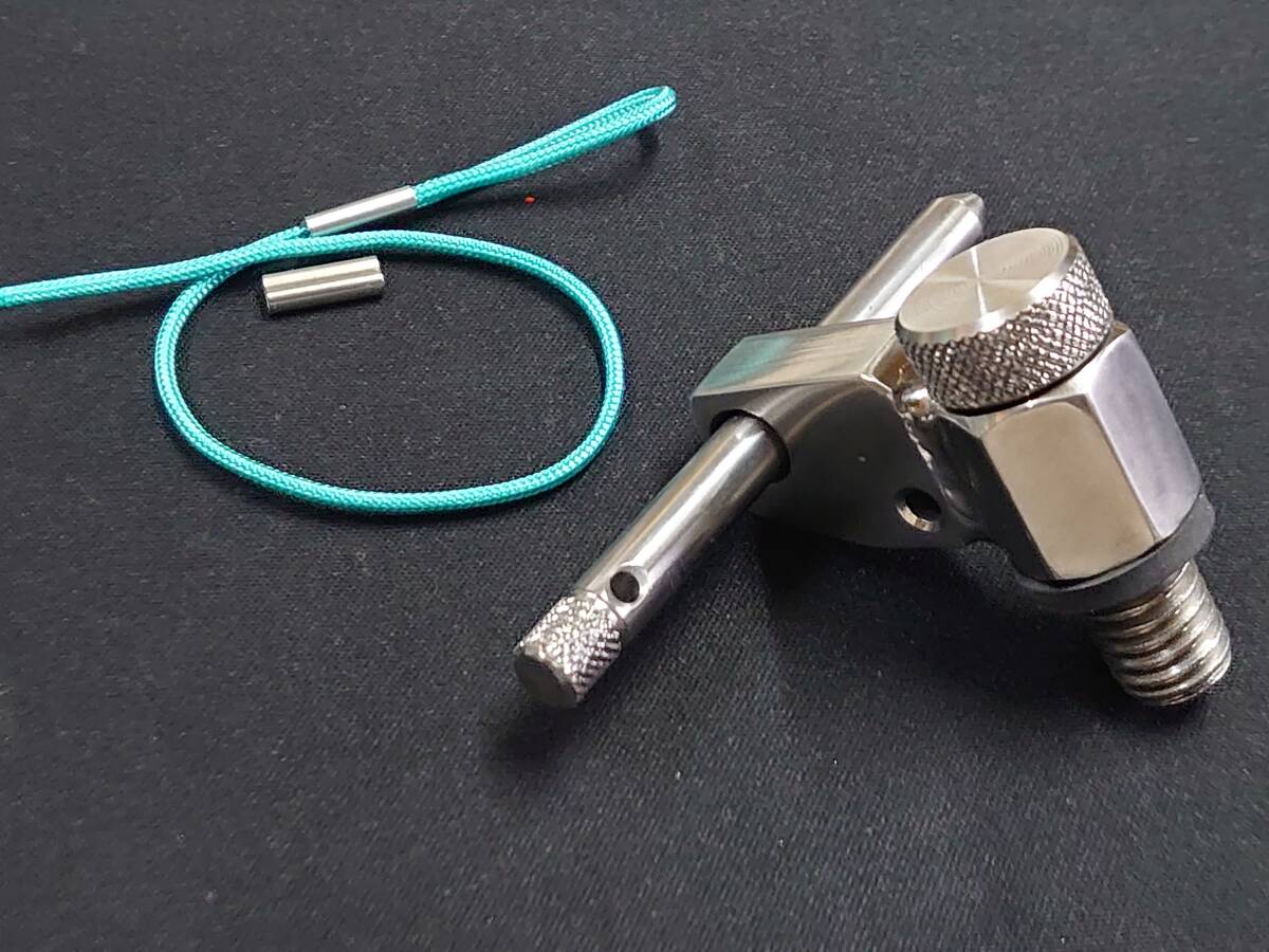 ステンレス アルミ石突用 後受け軸 横ピン用　アンカー直付け　＃クエ がまクエ アラ 石鯛 イシダイ 底物 がまかつ ダイワ ダイコー