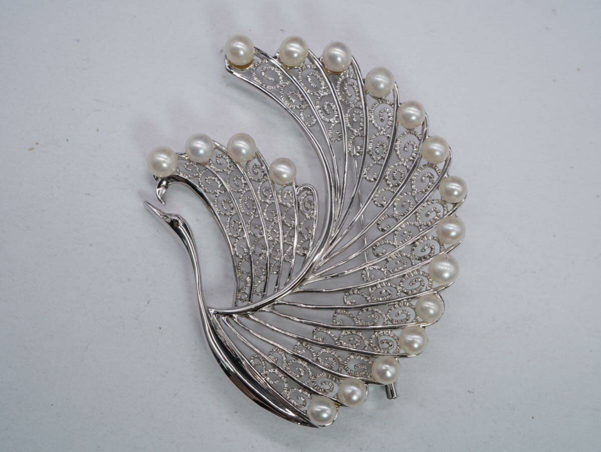 1593 SILVER シルバー 本真珠 パール ブローチ アクセサリー TIA 1593 SILVER シルバー 本真珠 パール ブローチ アクセサリー TIA