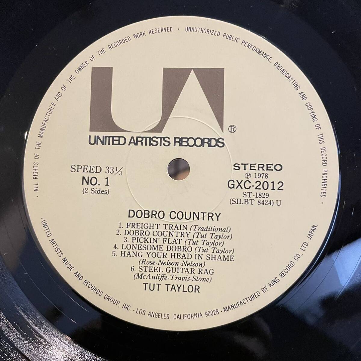 [ записано в Японии ]Tut Taylor, Roland & Clarence White Dobro Country (1978) United Artists Records GXC-2012 Bluegrass