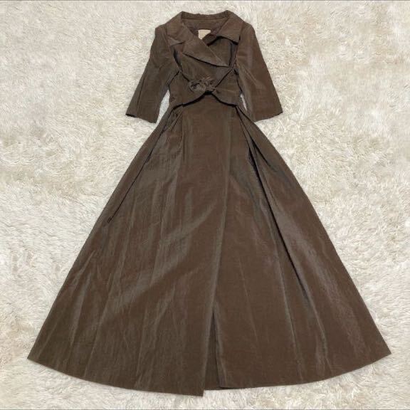 シビラ　シャンタンロングワンピース　М sybilla シビラ ＊ ロング ワンピース ドレス シャンタン織【42