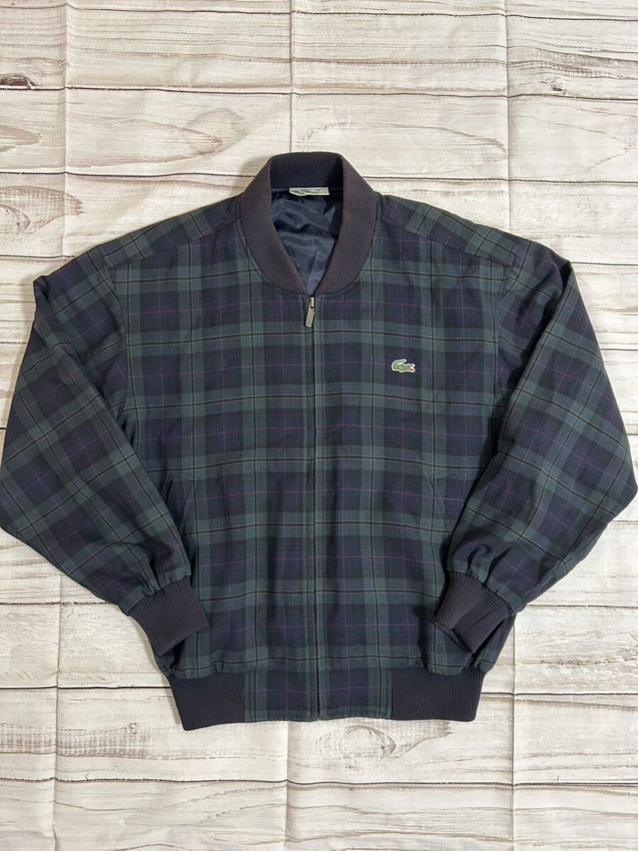 ラコステ ブルゾン スウィングトップ LACOSTE L チェック 古着 ラコステ ブルゾン スウィングトップ LACOSTE L チェック 古着